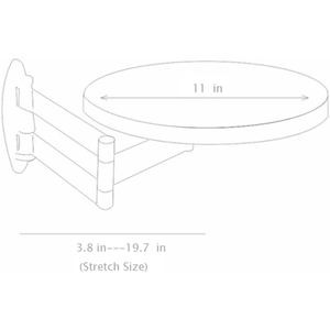<span class=keywords><strong>Table</strong></span> pliante murale en bois à angle réglable, gain de place, pour balcon, café, canapé, rangement - Product Image 3
