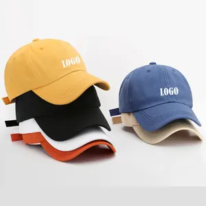 Custom Mens Sports Hats Logo Embroidery 6 Panel High Quality Cotton Structured Baseball Caps