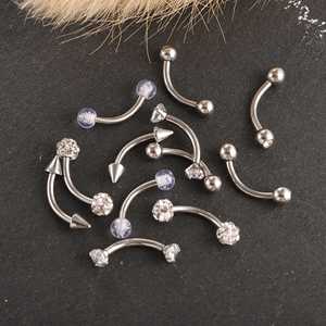 1 Pieza de Piercing de Acero Inoxidable para Ceja o <span class=keywords><strong>Labio</strong></span>, 8mm, Regalo de Boda, Chapado <span class=keywords><strong>en</strong></span> Oro, para Daith, Cartílago, Tragus, Concha - Product Image 5