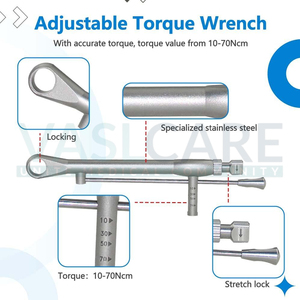 Kit de Llaves Universales para Implantes Dentales Vaslcare, Certificado CE, Torque Ajustable 10-70Ncm, 16 Destornilladores para Reparación - Product Image 3