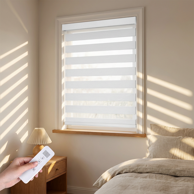 Quality Smart Cordless Zebra Blinds Shades Blackout Electric Motorized Roller Blinds for Window