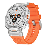 Para Samsung Galaxy Watch 7Ultra Sport y correa de silicona de lujo de color sólido con diseño Headgrain de fuerzas especiales