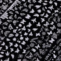 Vente en gros de décalcomanies ongles pour filles, ensemble d'autocollants, paillettes, gel, fleurs, feuille design pour décorations d'ongles