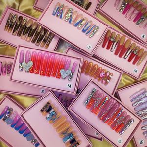 Acrílico de lujo hecho a mano al por mayor Prensa en las <span class=keywords><strong>uñas</strong></span> Prensa de ataúd larga en las <span class=keywords><strong>uñas</strong></span> Fabricante Prensa en las <span class=keywords><strong>uñas</strong></span> con embalaje - Product Image 5