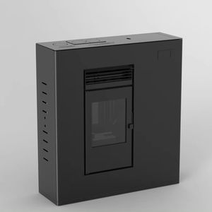 Poêle à granulés <span class=keywords><strong>de</strong></span> <span class=keywords><strong>bois</strong></span> gainé 12kw chauffage à air avec ventilation soufflante - Product Image 1