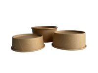 Bol à salade Kraft à livraison rapide B750-150 750ml récipient en papier artisanal pour emballage alimentaire
