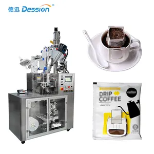 Paquete de bolsas de filtro de café por goteo de oreja colgante, máquina automática de envasado de café en polvo