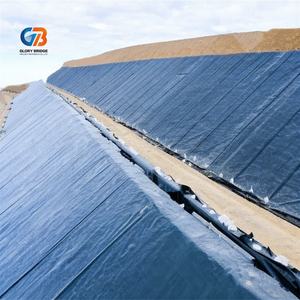 Lámina de geomembrana de HDPE anti-UV de 2 mm y 80 mils para vertederos de residuos peligrosos, presas y estanques de peces - Product Image 1