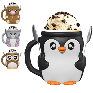 Vernargoo Highland Cow - Contenedor de Plástico Antiderrames con Asa para Helado (2 Cucharas, Diseño de Animal Adorable) - Compatible con Ben & <span class=keywords><strong>Jerry</strong></span>'s - Product Image 1