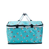 Panier de pique-nique isotherme pliable moderne et minimaliste, sac de courses pour supermarché, sac isotherme pour déjeuner, sac à main en PE