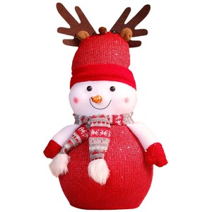 Nouveaux Ornements de Noël Transfrontaliers Bonnets de Neige en Peluche Courte (Grands, Moyens, Petits) pour Décoration de Scène et Ambiance Festive - Product Image 5