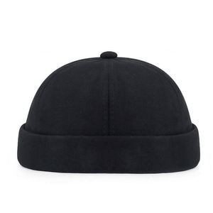 Casquette de baseball rétro personnalisée, style hip-hop, polyvalente, sans visière, unisexe, en coton, avec boucle métallique, pour toutes les saisons - Product Image 3