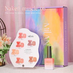 Suministros para <span class=keywords><strong>uñas</strong></span> MILAN, caja de <span class=keywords><strong>uñas</strong></span> gratis para salón, diseño de libro, colección de pastel de verano <span class=keywords><strong>2023</strong></span>, nuevo juego de esmalte de gel para <span class=keywords><strong>uñas</strong></span>, 6 colores - Product Image 4