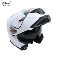 Casque de moto modulaire rétro en ABS certifié DOT avec double visière et fermeture rapide