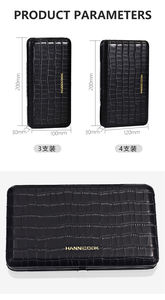 Approvisionnement direct d'usine Étuis à cigares en cèdre espagnol Étui à cigares <span class=keywords><strong>Cuba</strong></span> en cuir de voyage de style classique - Product Image 4