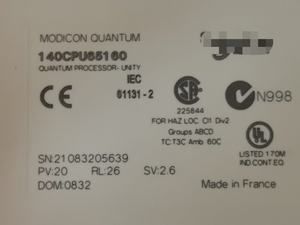 Controlador de Programación Eléctrico 140CPU65160 SV: 2.6 Modicon Quantum - Con Pieza Defectuosa, Automatización Industrial - Product Image 3