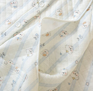 Air Cotton Impreso Rayas Cachorro Patrón Manga raglán Cuello redondo Posparto/<span class=keywords><strong>Lactancia</strong></span> Manga larga y pantalón largo Conjunto de ropa de dormir - Product Image 5