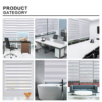 Rideau zèbre électrique intelligent personnalisé pour fenêtre, obturateur de levage semi-ombrage double couche pour intérieur d'hôtel et de bureau