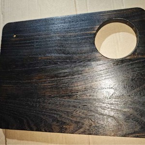 <b>Car</b> Food Tray Wooden 360 Degree Rotating Cup Holder <b>Table</b> For Office Space Dark Color Customization - Product Image 3