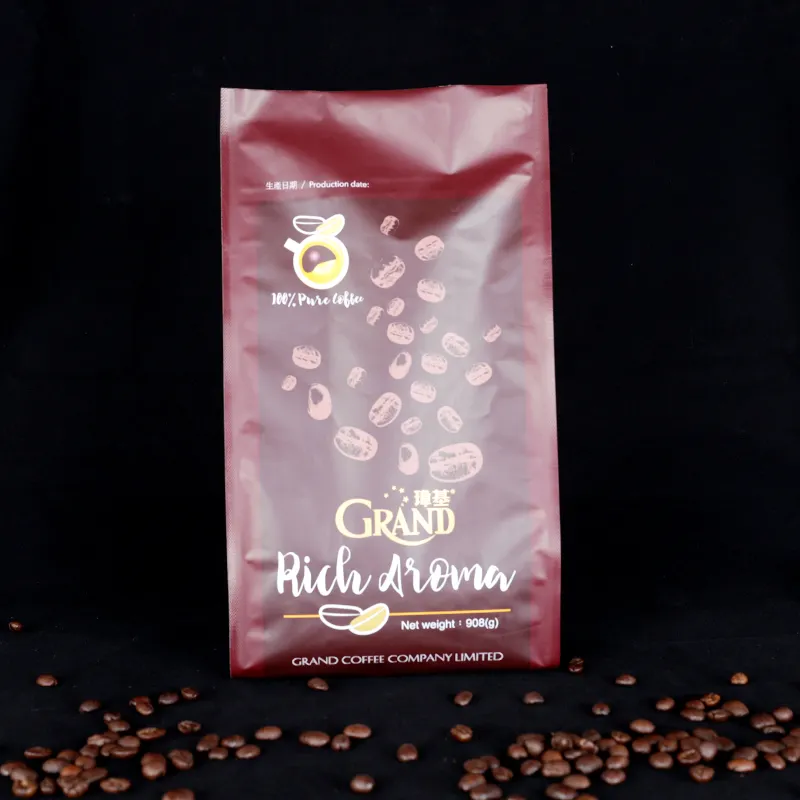 Personalização Laminação Papel Design Impressão Plástico Food Grade Stand Up Bag Resealable Coffee Bag