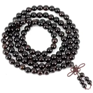 Ebony 0.8mm 108pcs beads bracelet Buddha beads submerged red light sandalwood Rosary jewelry rosary beads string