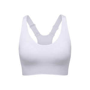 Sujetador deportivo sin aros de talla grande con soporte alto, ecológico, espalda en forma de I, cuello redondo, transpirable, sin costuras, estilo racerback, ajustable - Product Image 6