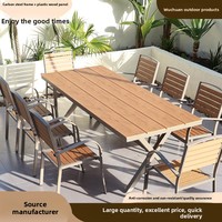 Ensemble de table et chaises de jardin en aluminium, design minimaliste moderne, anti-corrosion, avec coussins imperméables