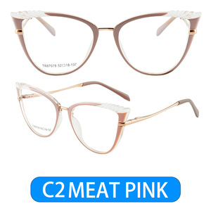 Monture de lunettes œil-de-chat Tr87079, monture complète, anti-lumière bleue, verres en acétate pour femme, origine Taizhou - Product Image 3