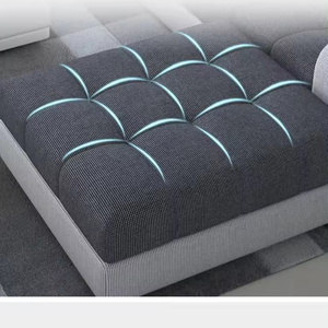 Bộ ghế sofa vải phòng khách hiện đại tối giản, kết hợp nội thất góc nhà, khung chắc chắn phong cách Bắc Âu - Product Image 3