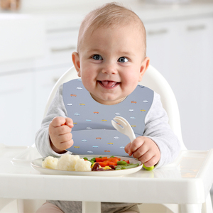 BPA-vrije Bebe Babero op maat gemaakte patroon slabben, voedselveilige siliconen, waterdichte slabben, servies, voedselopvang, op maat bedrukt - Product Image 6