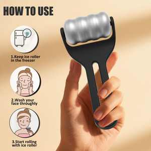 Rodillo Facial de Acero Inoxidable de Grado <span class=keywords><strong>SAP</strong></span> para Masaje, Crioterapia, Enfriamiento con Hielo, Aplicación Facial, Relajación de la Piel - Product Image 3