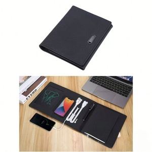 Nouveau Bloc-notes Spirale en Tissu 2026 à Succès avec Powerbank Sans Fil, Tablette d'Écriture, Clé USB et Chargeur Téléphone Magnétique – 100 Feuilles - Product Image 4