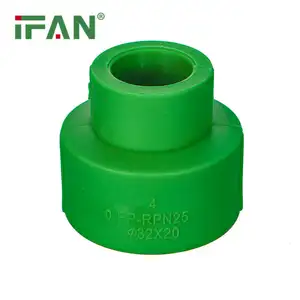 Ifan New Material Ppr Fittings Grün Größe 25-110mm Kunden spezifisch Pn25 Ppr Reduce Socket Ppr Fittings Sanitär