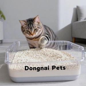 Litière pour chat en tofu biodégradable écologique à forte agglomération, hautement absorbante, sans poussière, sans danger pour les animaux, facile à nettoyer, 2 kg - Product Image 1