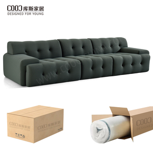 Hign End Tùy Chỉnh Sang Trọng <span class=keywords><strong>Tufted</strong></span> Thiết Kế Căng Vải 4 Chỗ Ngồi Modular Cắt Bao Bì Chân Không Nén Sofa Cho Bán Buôn - Product Image 1