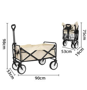 Carrito de Camping Plegable Personalizado Todoterreno de 150L, Carrito de Jardín Plegable Ajustable para Exteriores, Carrito de Picnic Plegable para Playa - Product Image 1