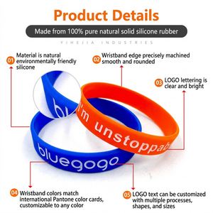 Pulsera Deportiva de Silicona Personalizada Promocional, Duradera, No Tóxica, con Impresión de Marca Personalizada para la Vuelta al Cole - Product Image 3