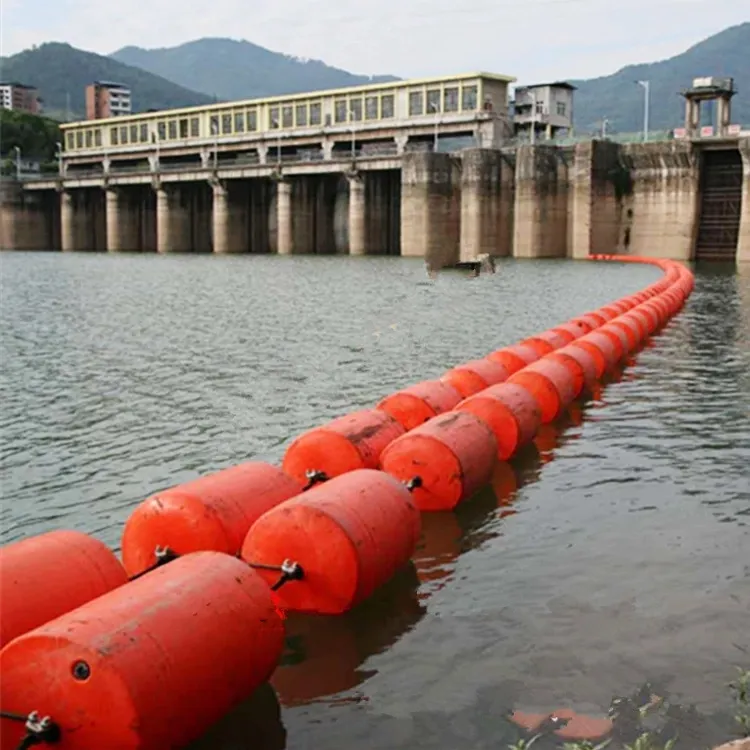 Plastic Floating oil spill containment boom marine warning buoy floating barrier buoy