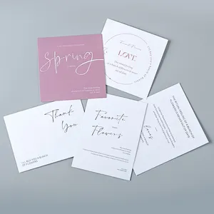 Envelopes obrigado cartão, atacado logotipo personalizado luxo obrigado cartão para pequenas empresas/