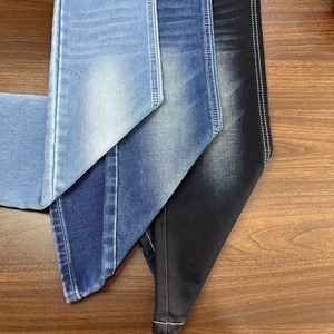 Tissu denim épais Lizhi bleu gris, teint en fil, sergé, effet flammé, extensible, pour sacs et textiles de maison pour garçons et filles, polyester/coton - Product Image 3