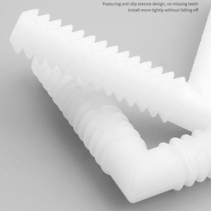 Conector de Esquina Invisible Hibon, Sin Agujeros, para Muebles, Accesorios de Ferretería, Moderno, Simple, de Plástico con Acabado en Zinc Blanco - Product Image 5
