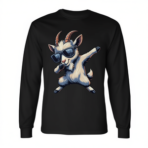 Camiseta de manga larga con estampado de cabra con gafas de sol - Product Image 2