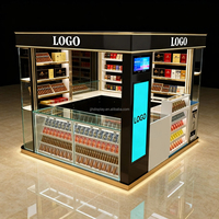 Comptoir de vente de produits de fumage VVape, vitrine en verre pour tabac à feuilles, kiosque de centre commercial, présentoir de vente au détail de cigares personnalisé