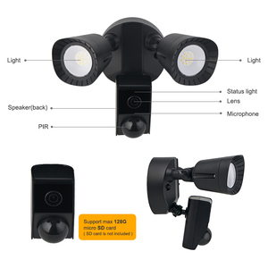 Recommend1080p <span class=keywords><strong>HD</strong></span> kamera keamanan Sensor gerak nirkabel luar ruangan lampu sorot LED IP54 lampu sorot Alarm jaringan kompatibel - Product Image 4
