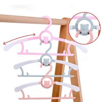 Verstellbarer, rutschfester Kleiderbügel aus Kunststoff für Babys, Kinder und Kleinkinder für den Kleiderschrank