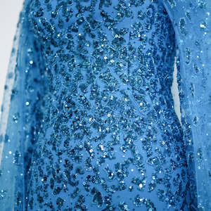 Jancember SZ202 أنيقة زرقاء دبي سهرة رسمية فساتين نسائية - Product Image 5