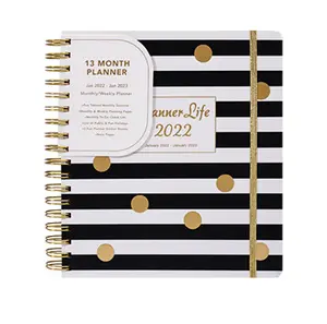 Custom Logo 2022 Schedule Plan The Student Clock in Schedule Spiral Notebook