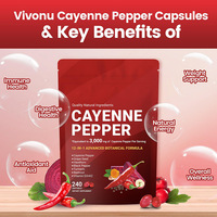 Complément alimentaire en gélules de piment de Cayenne à marque privée, très demandé, pour le soutien de la santé, avec Betterave et Berbérine, 240 unités