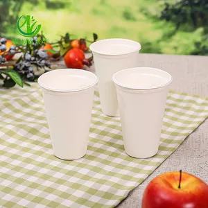 SUMKOKA Top-rated OEM Custom Service Disposable Bagasse Coffee Cup Of 16 Oz Sugarcane Bagasse Cup