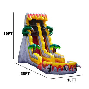 <strong>T</strong>-Rex Jungle Theme Inflatable <strong>Slide</strong> Commercial Grade Backyard Blow up Water <strong>Slides</strong> With Pool for Kids and Adults With Blower - Product Image 6